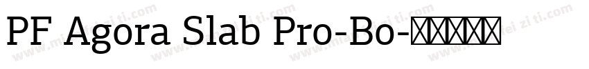 PF Agora Slab Pro-Bo字体转换